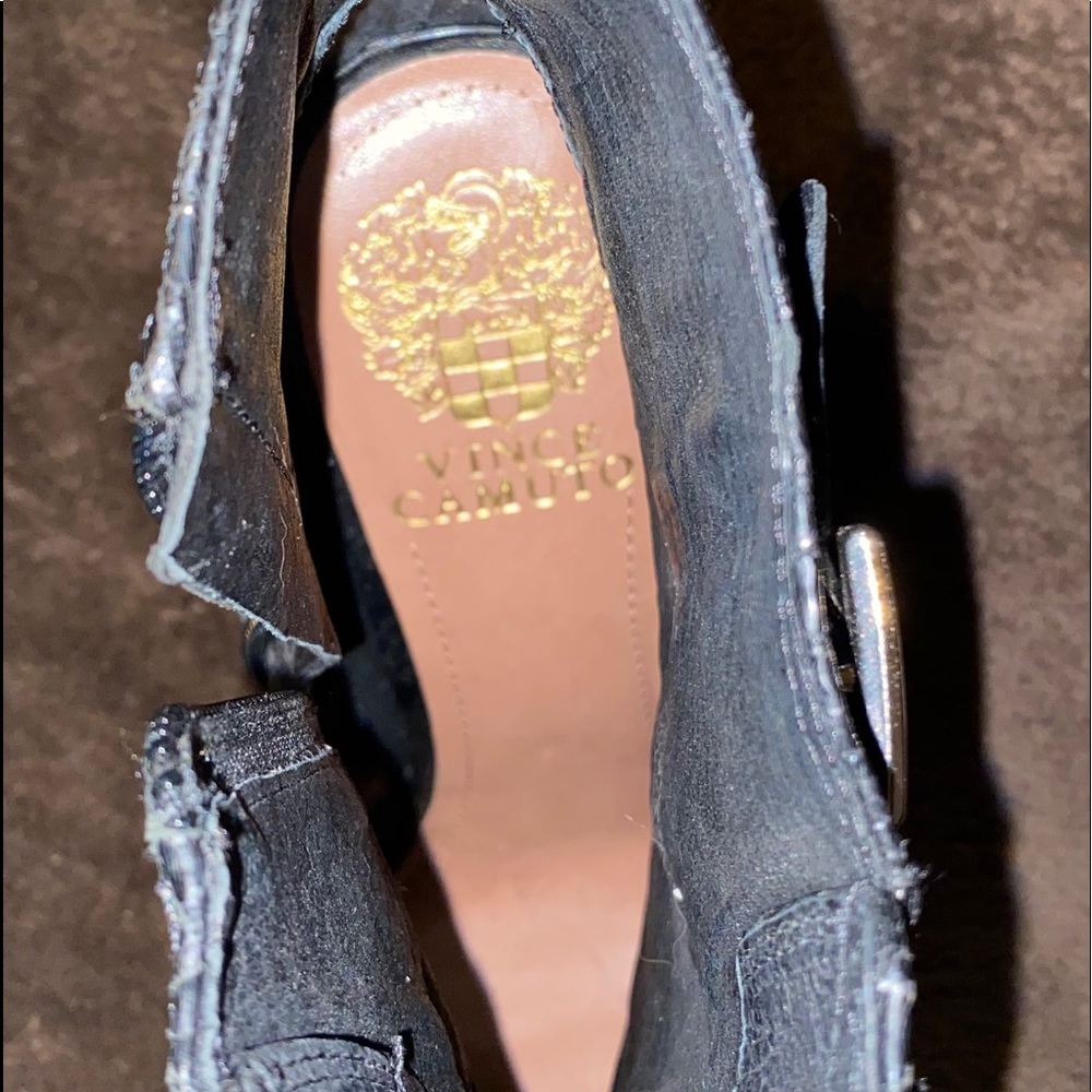 Black peep toe booties